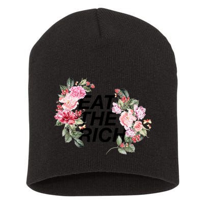 Eat The Rich Floral Short Acrylic Beanie