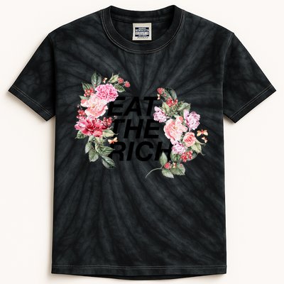 Eat The Rich Floral Kids Tie-Dye T-Shirt