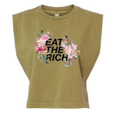 Eat The Rich Floral Garment-Dyed Women's Muscle Tee