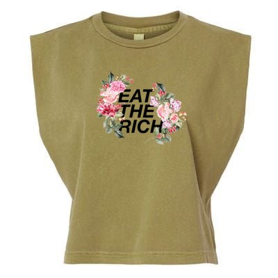 Eat The Rich Floral Garment-Dyed Women's Muscle Tee