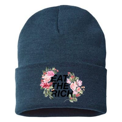 Eat The Rich Floral Sustainable Knit Beanie