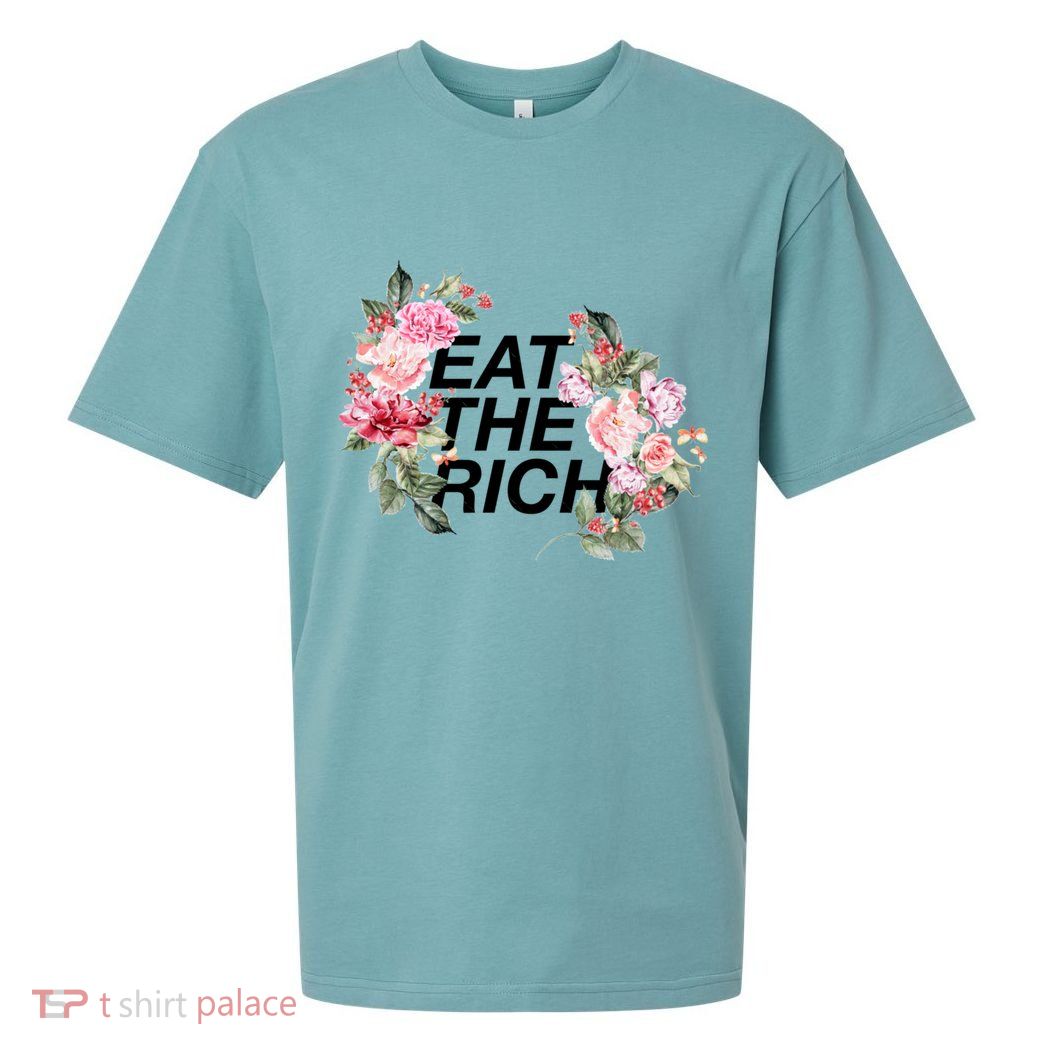 Eat The Rich Floral Sueded Cloud Jersey T-Shirt