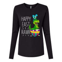 Easter T Rex Dinosaur Bunny Egg Costume Happy Eastrawr Womens Cotton Relaxed Long Sleeve T-Shirt