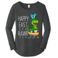 Easter T Rex Dinosaur Bunny Egg Costume Happy Eastrawr Women's Perfect Tri Tunic Long Sleeve Shirt