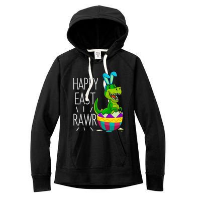 Easter T Rex Dinosaur Bunny Egg Costume Happy Eastrawr Women's Fleece Hoodie