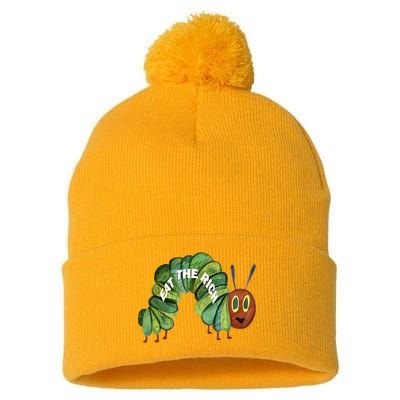 Eat The Rich Pom Pom 12in Knit Beanie