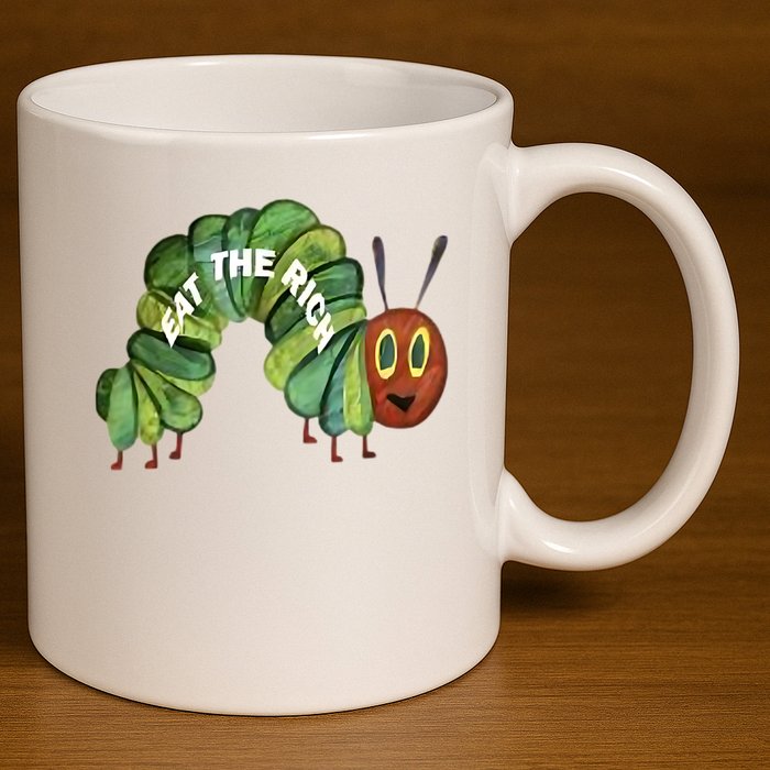 Eat The Rich 11oz C Handle Ceramic Mug