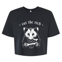 Eat The Rich Possum Anti Fascist Bella+Canvas Jersey Crop Tee