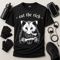 Eat The Rich Possum Anti Fascist Cooling Performance Crew T-Shirt