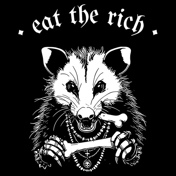 Eat The Rich Possum Anti Fascist Cooling Performance Crew T-Shirt