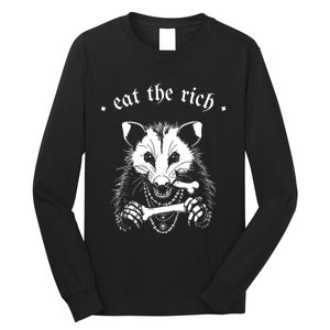 Eat The Rich Possum Anti Fascist Long Sleeve Shirt