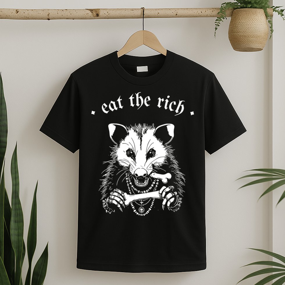 Eat The Rich Possum Anti Fascist T-Shirt