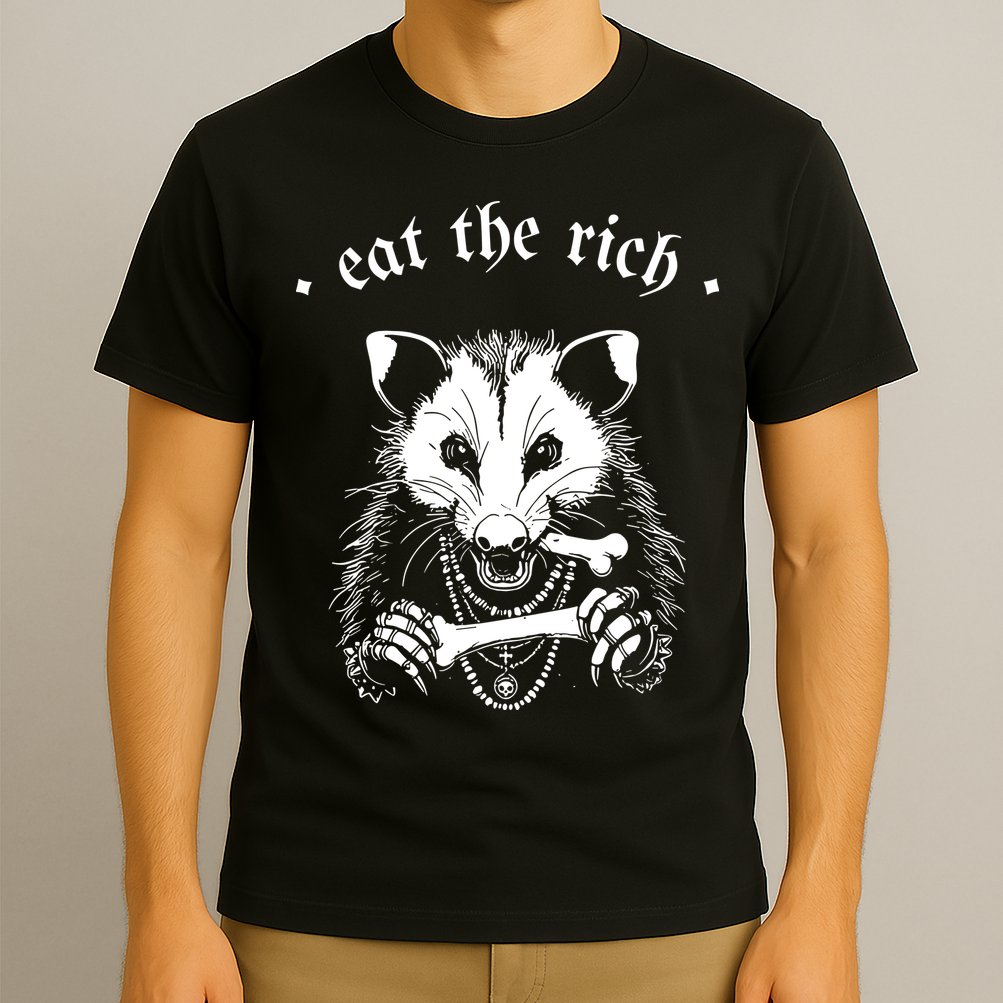 Eat The Rich Possum Anti Fascist T-Shirt