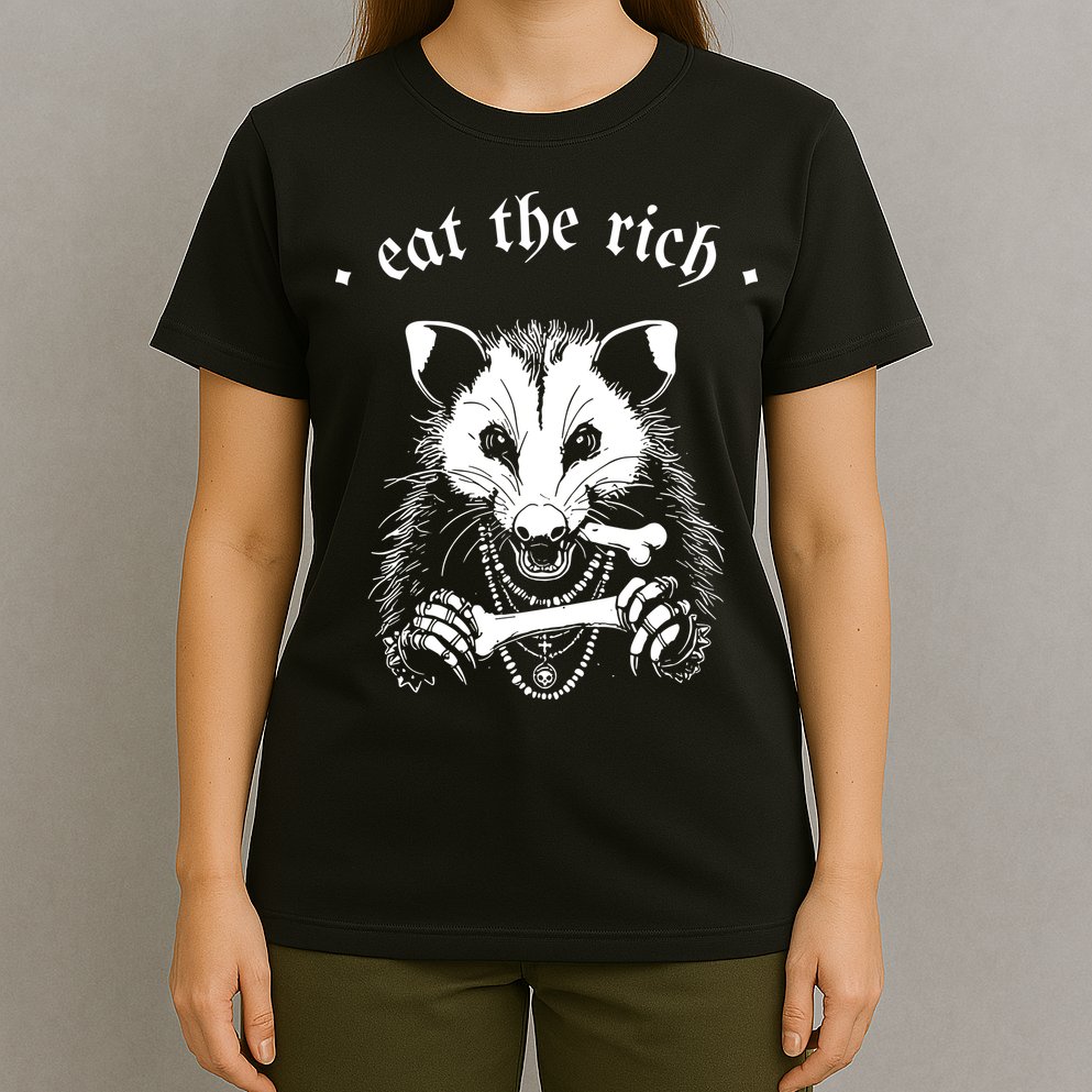 Eat The Rich Possum Anti Fascist T-Shirt