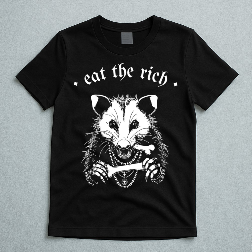 Eat The Rich Possum Anti Fascist T-Shirt