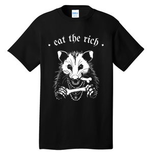 Eat The Rich Possum Anti Fascist Tall T-Shirt