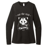 Eat The Rich Possum Anti Fascist Womens CVC Long Sleeve Shirt