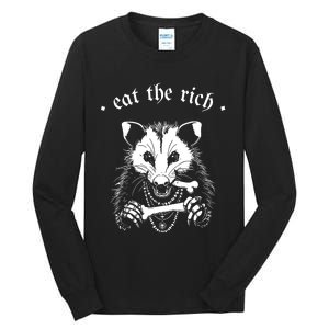 Eat The Rich Possum Anti Fascist Tall Long Sleeve T-Shirt