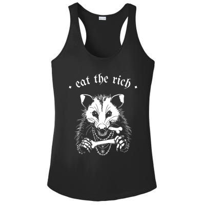 Eat The Rich Possum Anti Fascist Ladies PosiCharge Competitor Racerback Tank