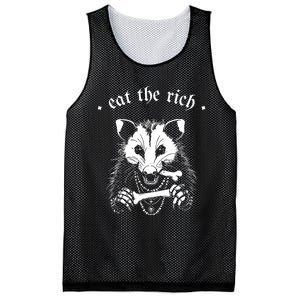 Eat The Rich Possum Anti Fascist Mesh Reversible Basketball Jersey Tank