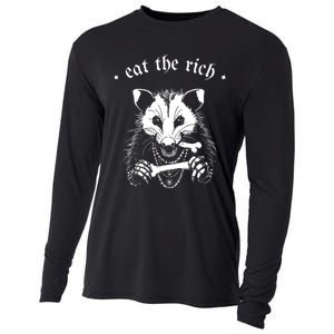 Eat The Rich Possum Anti Fascist Cooling Performance Long Sleeve Crew