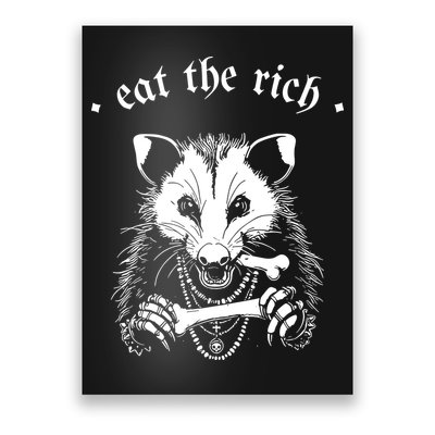 Eat The Rich Possum Anti Fascist Poster