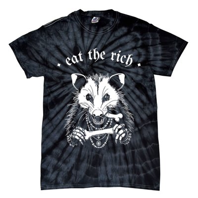 Eat The Rich Possum Anti Fascist Tie-Dye T-Shirt