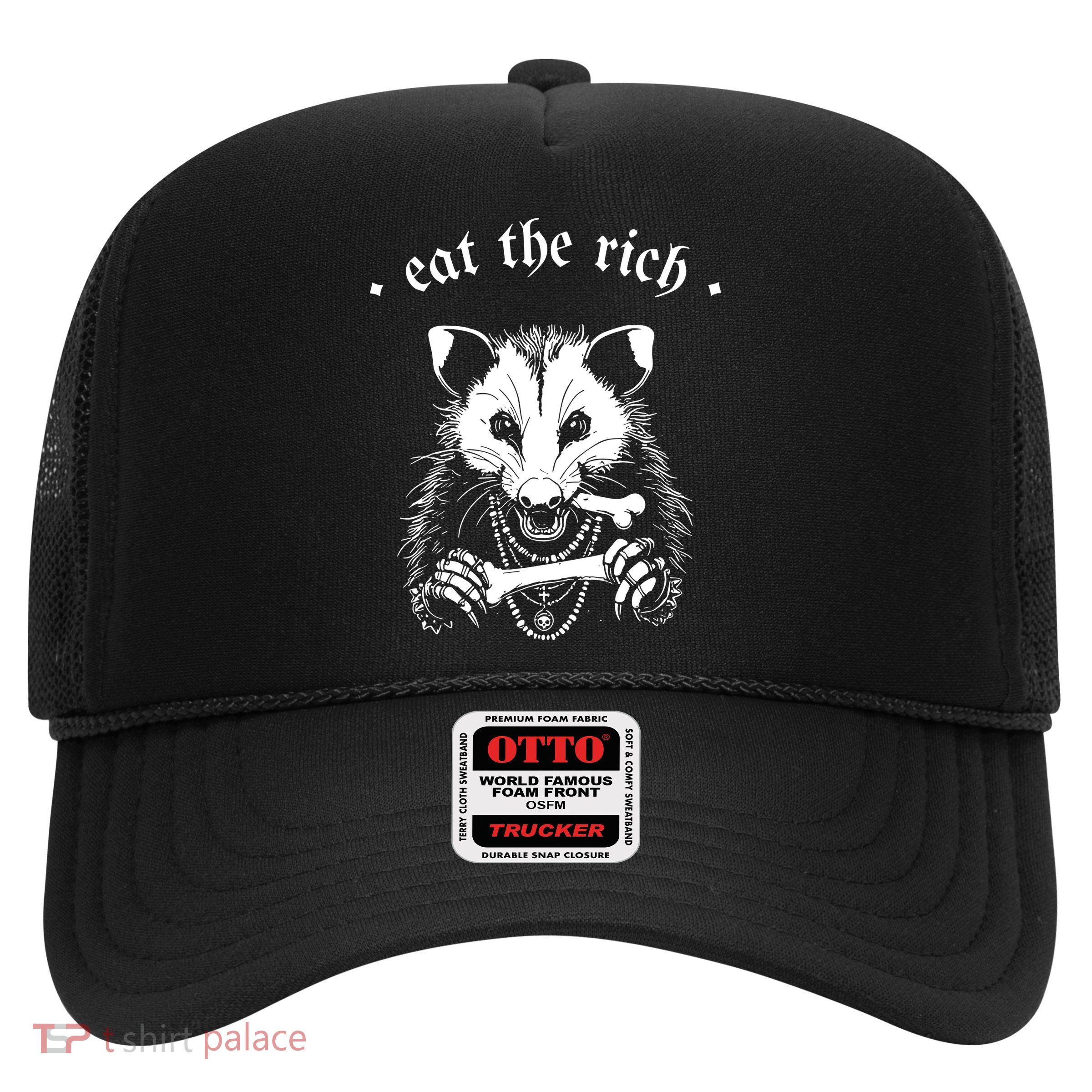 Eat The Rich Possum Anti Fascist Trucker Hat
