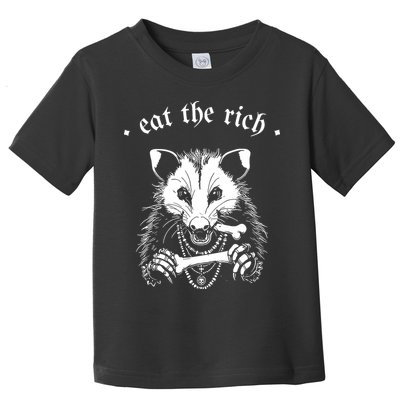 Eat The Rich Possum Anti Fascist Toddler T-Shirt