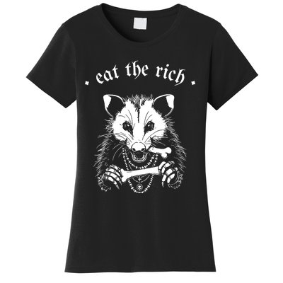 Eat The Rich Possum Anti Fascist Women's T-Shirt