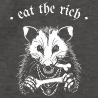 Eat The Rich Possum Anti Fascist Vector Backpack