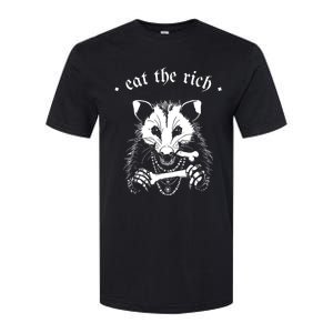 Eat The Rich Possum Anti Fascist Softstyle CVC T-Shirt