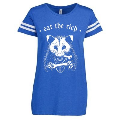 Eat The Rich Possum Anti Fascist Enza Ladies Jersey Football T-Shirt