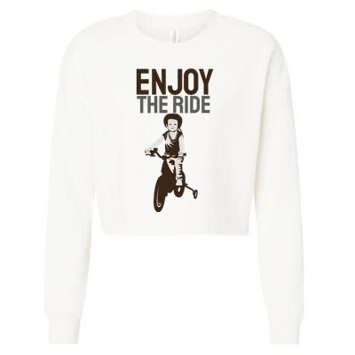Enjoy The Ride Cropped Pullover Crew