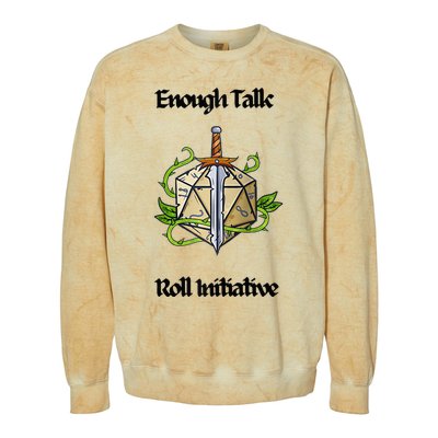 Enough Talk Roll Initiative D20 Rpg Role Playing Colorblast Crewneck Sweatshirt