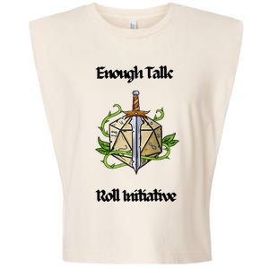 Enough Talk Roll Initiative D20 Rpg Role Playing Garment-Dyed Women's Muscle Tee