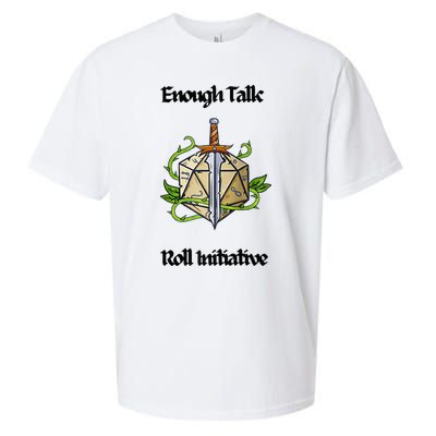 Enough Talk Roll Initiative D20 Rpg Role Playing Sueded Cloud Jersey T-Shirt