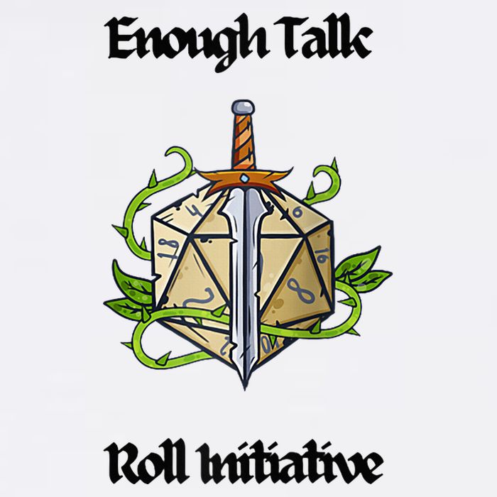 Enough Talk Roll Initiative D20 Rpg Role Playing Button