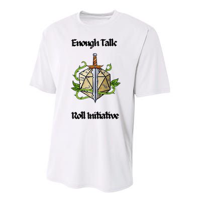 Enough Talk Roll Initiative D20 Rpg Role Playing Performance Sprint T-Shirt