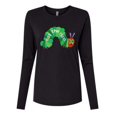 Eat The Richs Hungry Caterpillars Womens Cotton Relaxed Long Sleeve T-Shirt