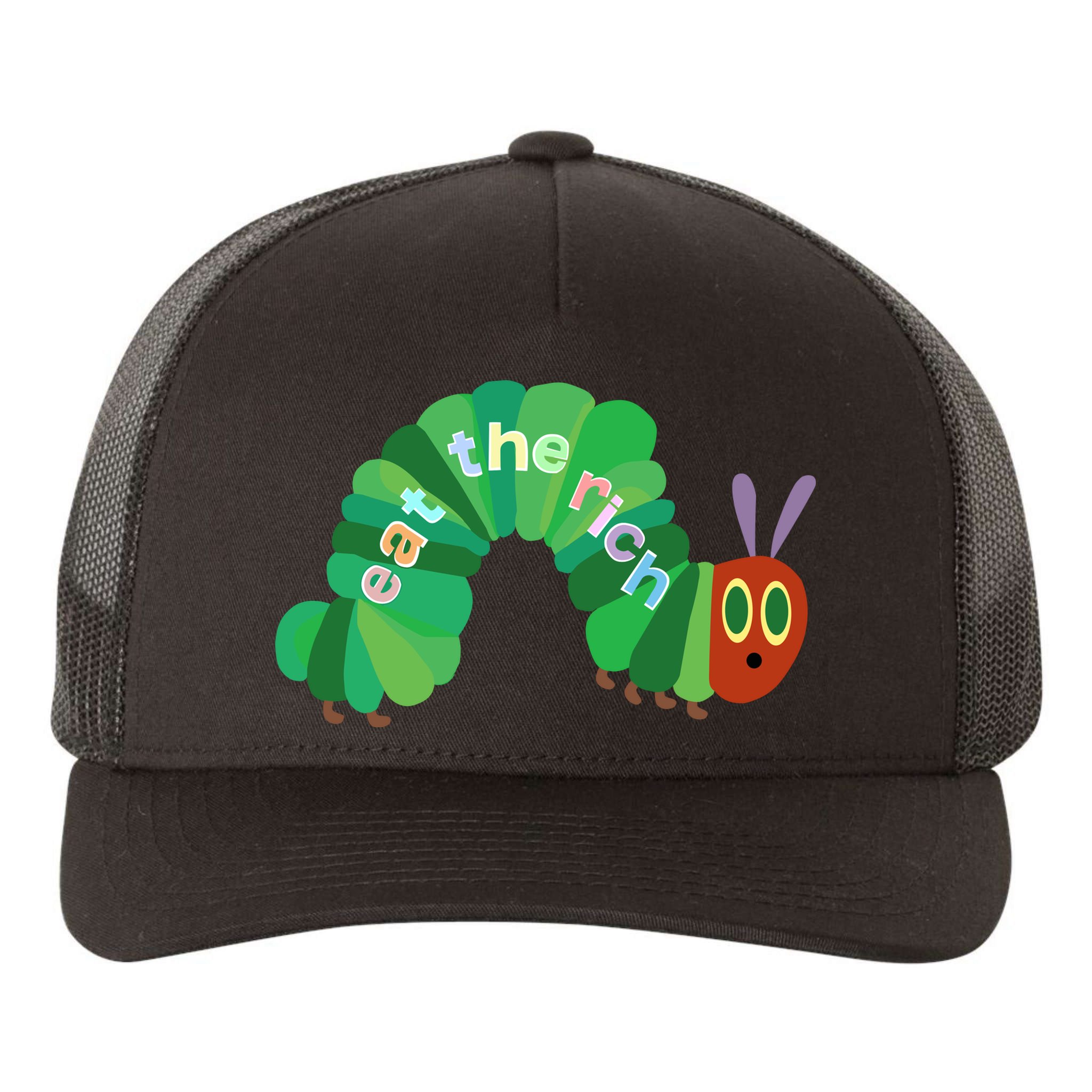 Eat The Richs Hungry Caterpillars Yupoong Adult 5-Panel Trucker Hat