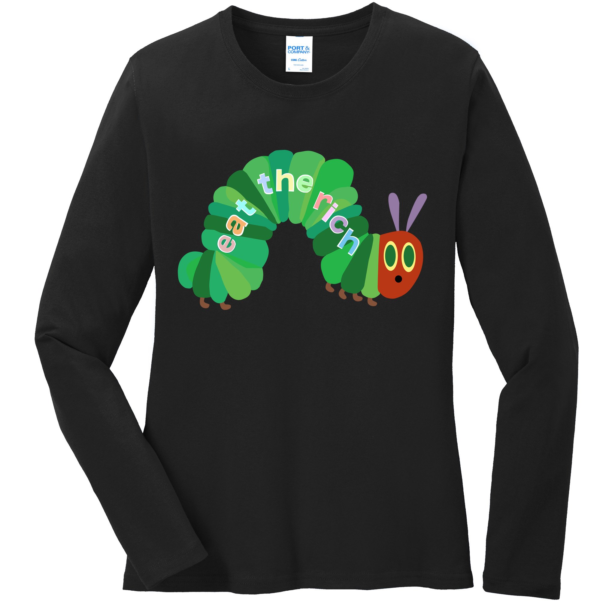 Eat The Richs Hungry Caterpillars Ladies Long Sleeve Shirt