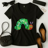 Eat The Richs Hungry Caterpillars Women's V-Neck T-Shirt