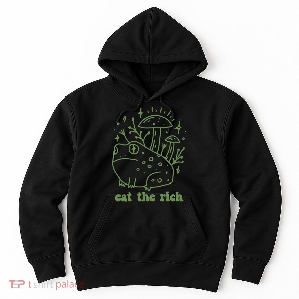 Eat The Rich Frog Anti Capitalist Hoodie