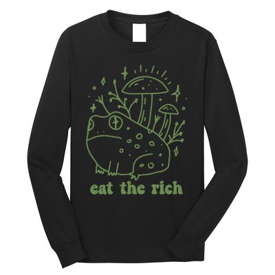 Eat The Rich Frog Anti Capitalist Long Sleeve Shirt