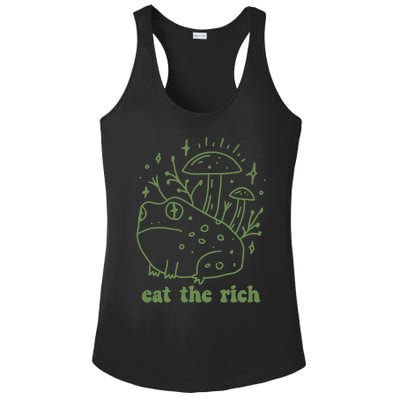 Eat The Rich Frog Anti Capitalist Ladies PosiCharge Competitor Racerback Tank