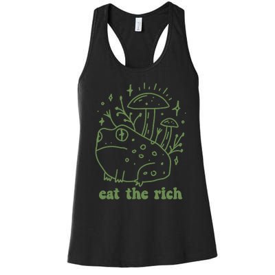 Eat The Rich Frog Anti Capitalist Women's Racerback Tank