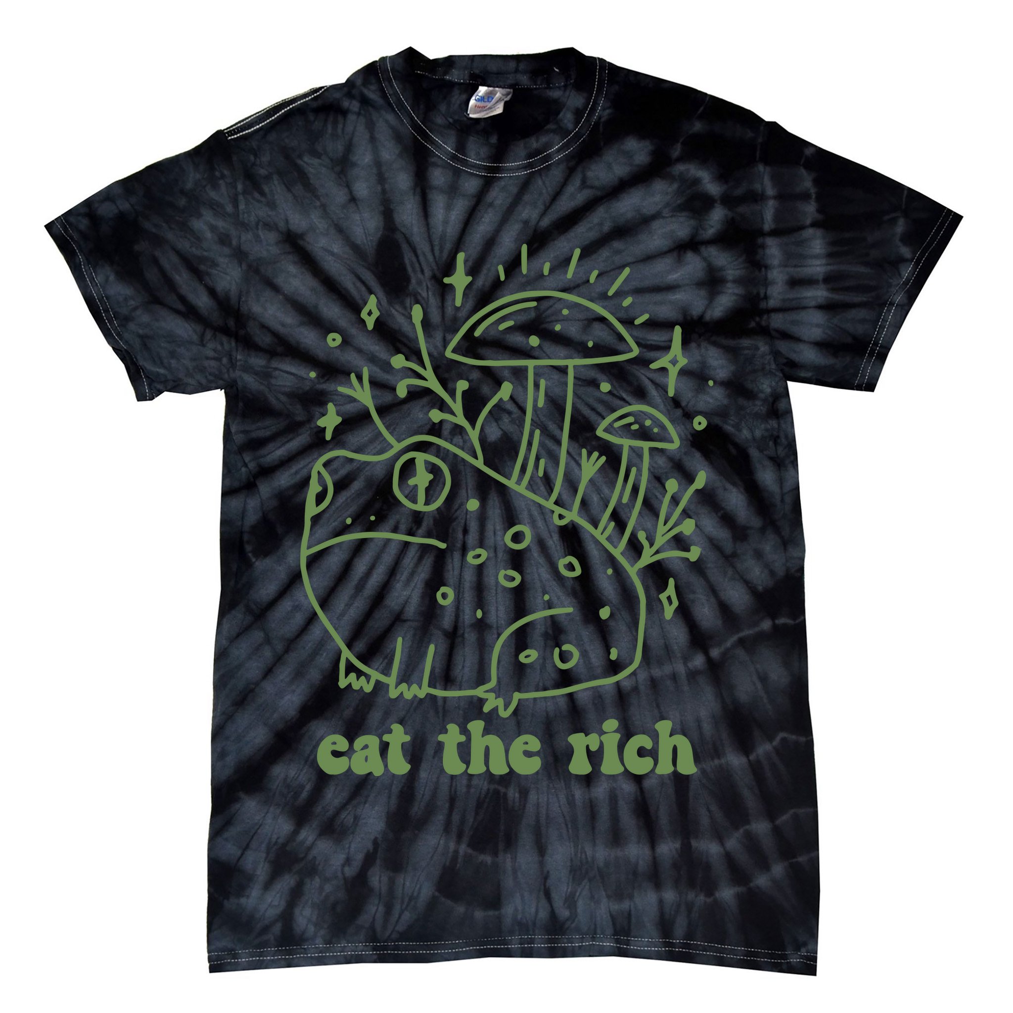 Eat The Rich Frog Anti Capitalist Tie-Dye T-Shirt