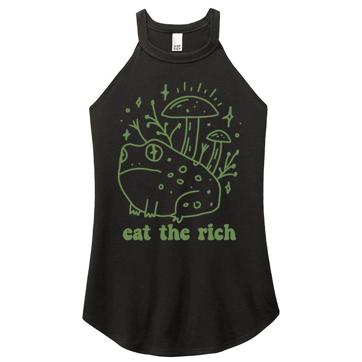 Eat The Rich Frog Anti Capitalist Women's Perfect Tri Rocker Tank