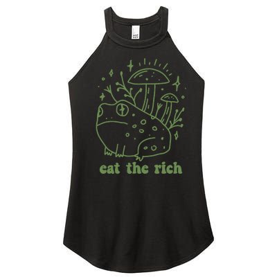 Eat The Rich Frog Anti Capitalist Women’s Perfect Tri Rocker Tank